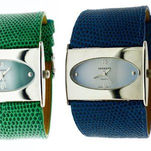 New Luxury Wide Leather Band Fashion Wrist Watch